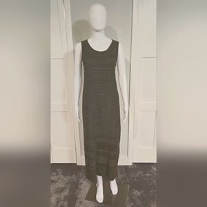 DKNY.Sleeveless Striped Dress - Black
